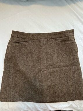 Vintage GAP Brown Herringbone Mini Skirt